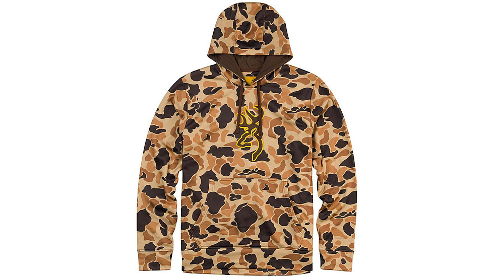 Browning Tech Hoodie Ls Vintage Tan Large