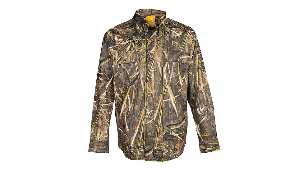 Browning Wasatch Shirt - Mens, Mossy Oak Shadow Grass Habitat, Small, 3017805901