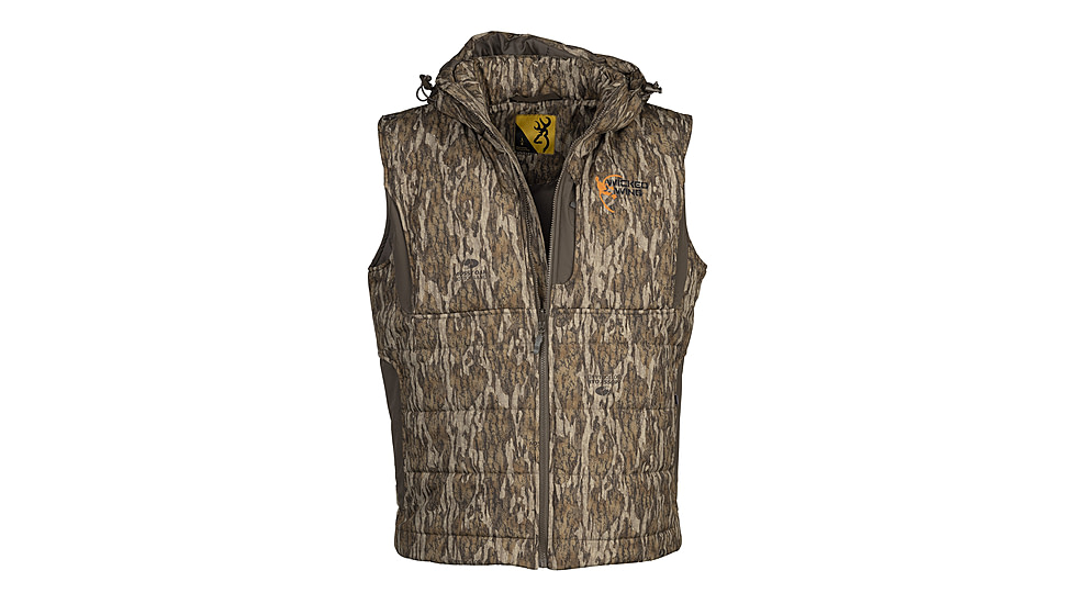 Browning Wicked Wing Insulated Vest - Mens, 3XL, Mossy Oak Bottomland, 3050431906