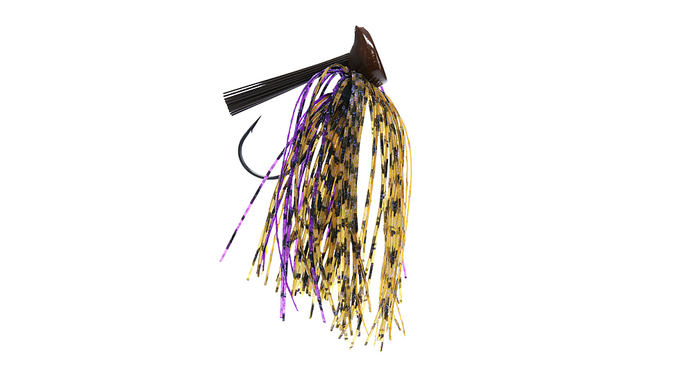 Buckeye Lures Flat Top Finesse Jig, 3/8 Oz, Peanut Butter &amp; Jelly, BEL-FTJ38PBJ