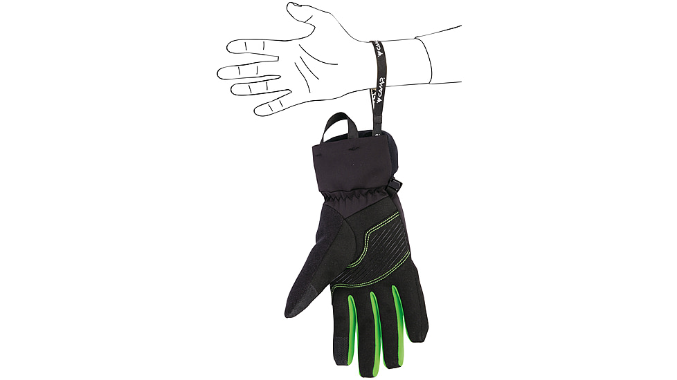 C.A.M.P. G Comp Warm Gloves, Black/Green, Small, 3396S
