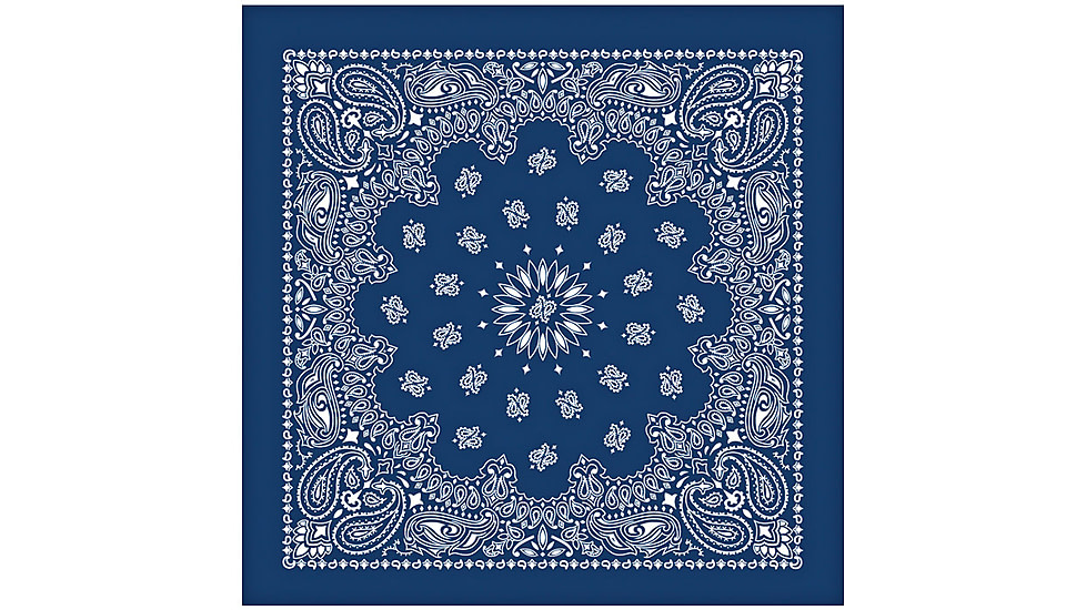 Carolina Manufacturing Bandanas Blue W/hang Tag &amp; Upc B22PAI-000002 UPC