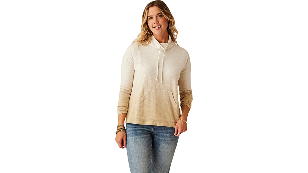 Carve Designs Bodie Funnel Neck - Womens, Lt. Khaki Ombre, Extra Small, TKRB76-244-XS