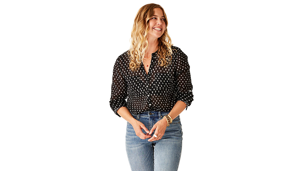 Carve Designs Dylan Gauze Tunic - Womens, Black Crosshatch, Small, TWTC52-997-SM