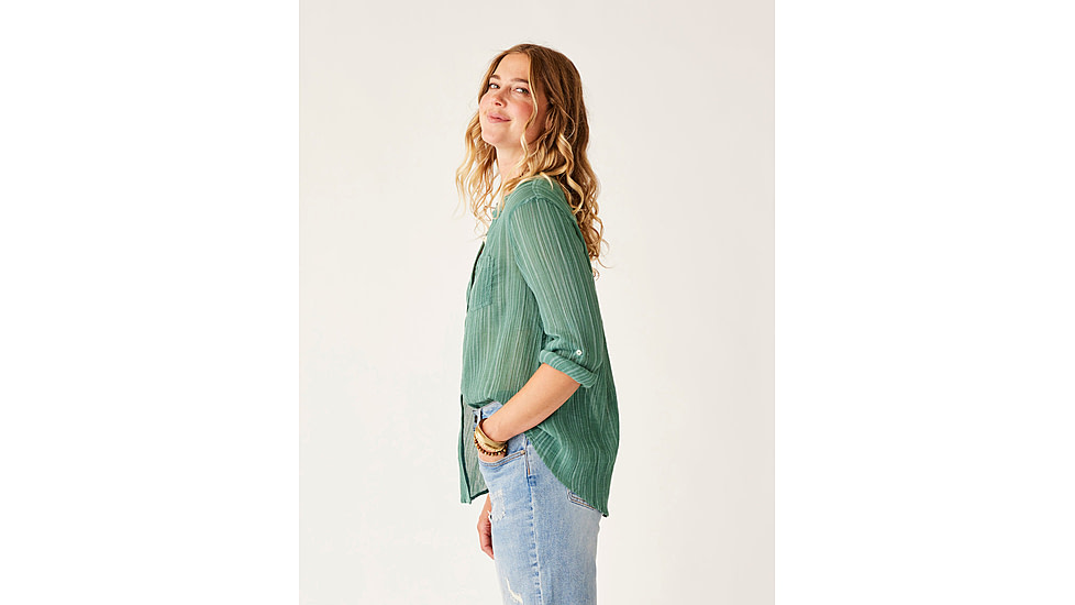 Carve Designs Dylan Gauze Tunic - Womens, Forest Multistripe, Extra Small, TWTC52-339-XS