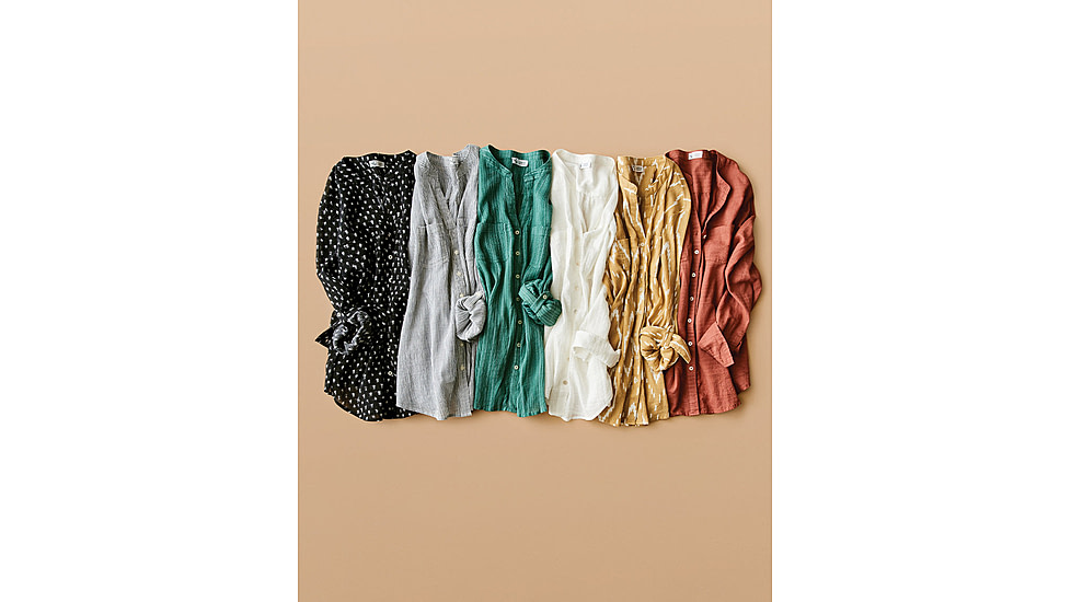 Carve Designs Dylan Gauze Tunic - Womens, Forest Multistripe, Extra Small, TWTC52-339-XS