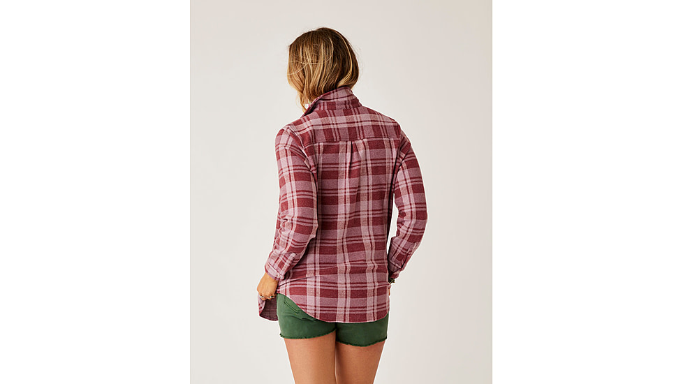 Carve Designs Fairbanks Supersoft Shirt - Womens, Brick Plaid, Extra Small, TKSS70-633-XS