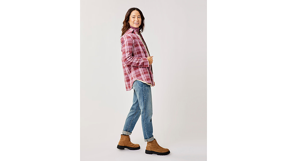 Carve Designs Fairbanks Supersoft Shirt - Womens, Brick Plaid, Extra Small, TKSS70-633-XS