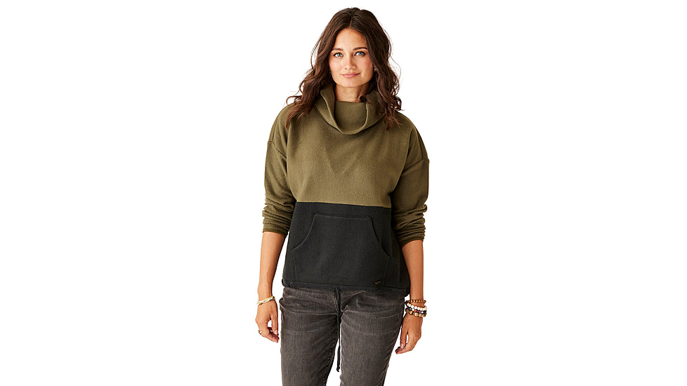 Carve Designs Rowayton Colorblock Cowl - Womens, Fir/Black, Extra Small, FLRC20-392-XS