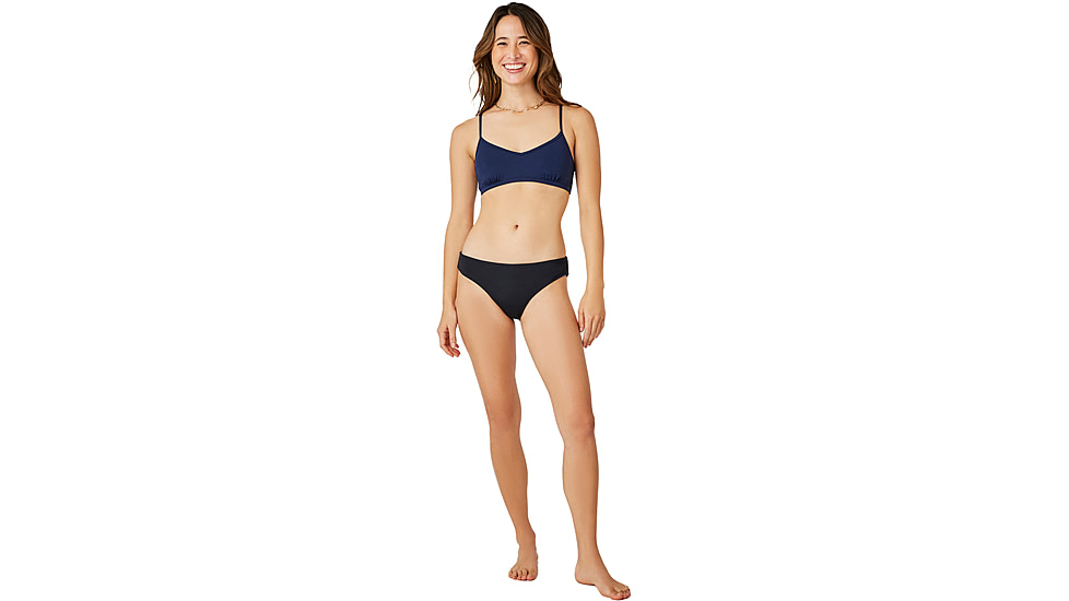 Carve Designs St. Barth Reversible Bottom -Womens, Black/Navy, Extra Small, BBNA10-012-XS