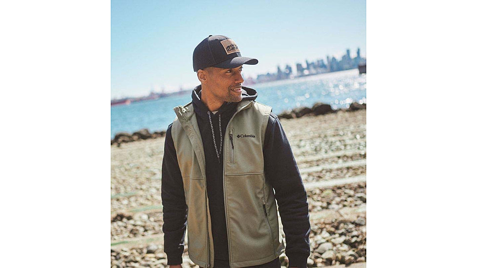 Columbia Ascender II Softshell Vest - Mens, Stone Green, Medium, 2090471-398-M