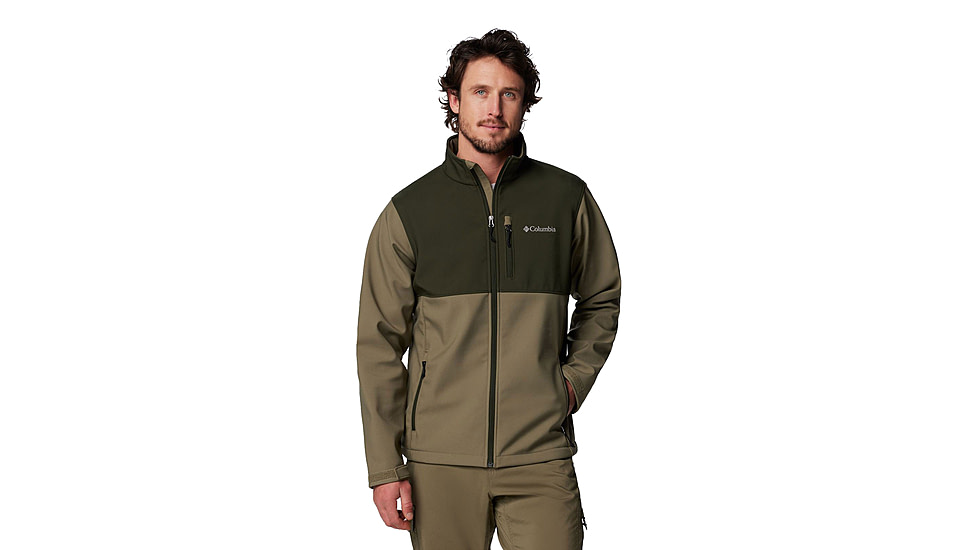Columbia Ascender Softshell Jacket - Mens, Stone Green/Greenscape, Extra Large, 1556531398-398-XL