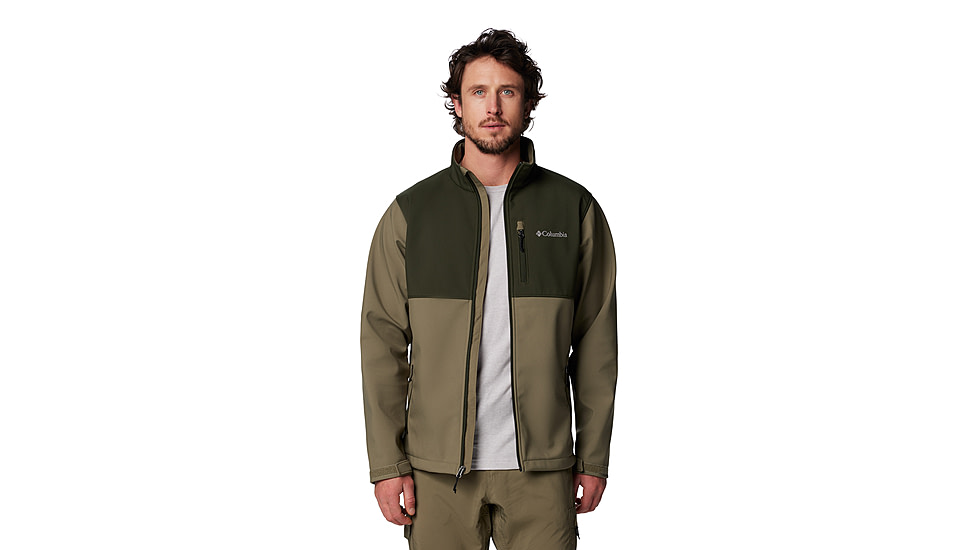 Columbia Ascender Softshell Jacket - Mens, Stone Green/Grey, L, 1556531-398-L