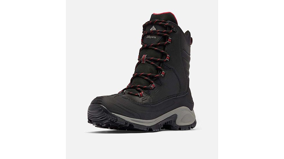 Columbia Bugaboot III Boots - Mens, Black/Bright Red, 10 US, 1791221-012-10
