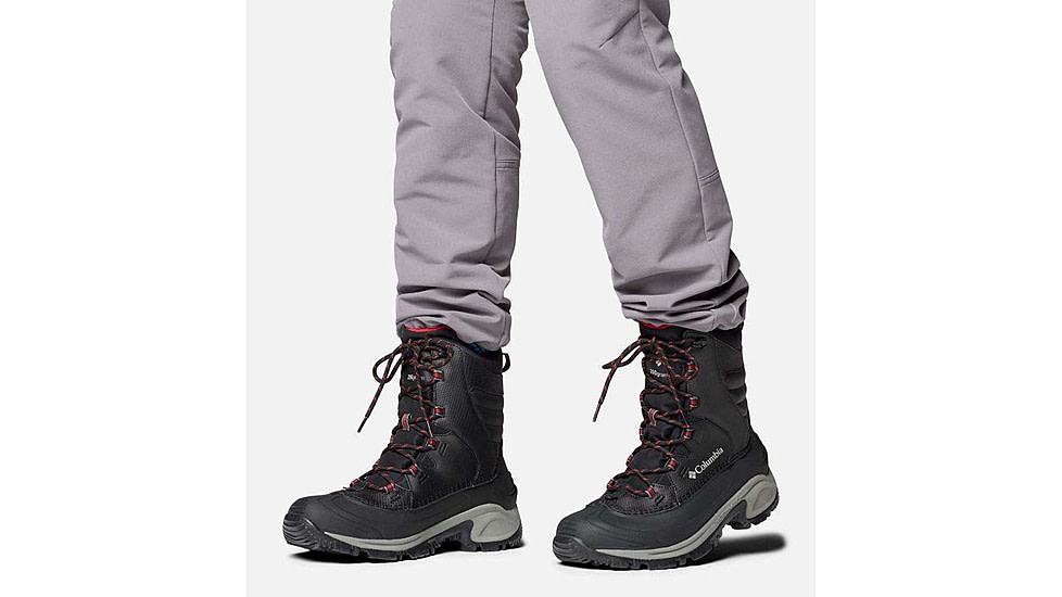 Columbia Bugaboot III Boots - Mens, Black/Bright Red, 10 US, 1791221-012-10