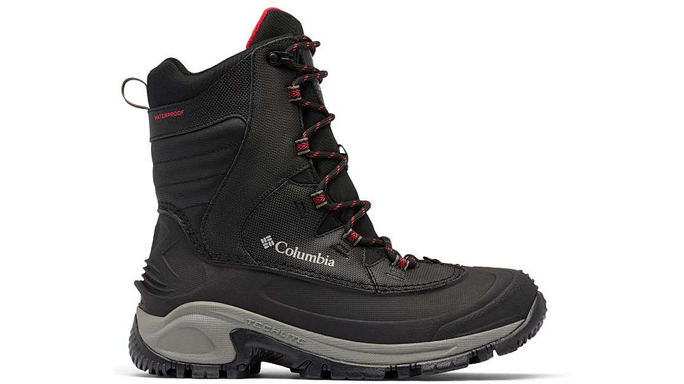 Columbia Bugaboot III Boots - Mens, Black/Bright Red, 10 US, 1791221-012-10