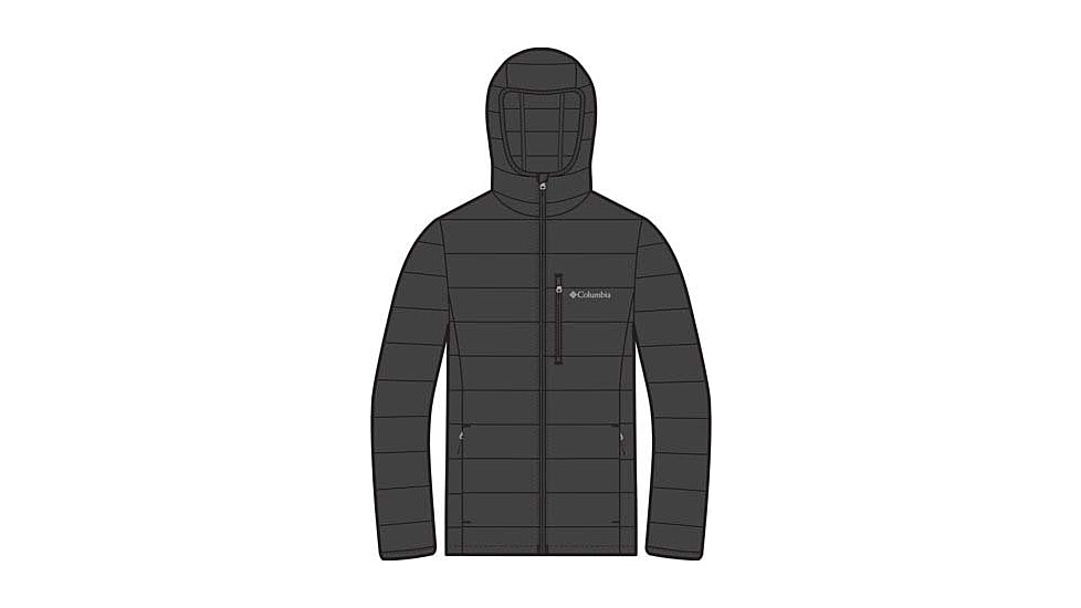 Columbia Drift Peak Stretch Down Hooded Jacket - Mens, Black, Large, 2133971-010-L