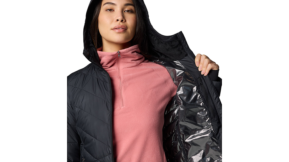 Columbia Heavenly Hooded Jacket - Womens, Black, M, 1738151-012-M