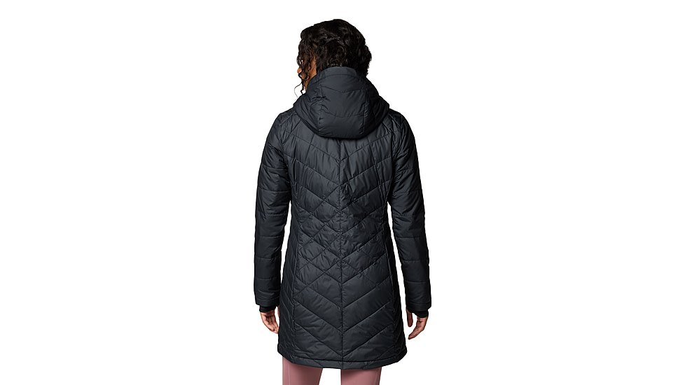 Columbia Heavenly Long Hooded Jacket - Womens, Black, L, 1738161-012-L
