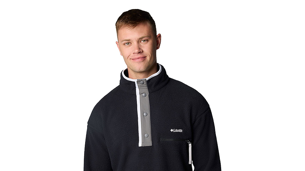 Columbia Helvetia II Half Snap Fleece - Mens, Black, Large, 2090891010-010-L