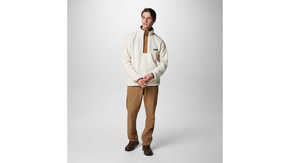 Columbia Helvetia II Half Snap Fleece Pullover - Mens, Chalk, Extra Small, 2090891-191-XS