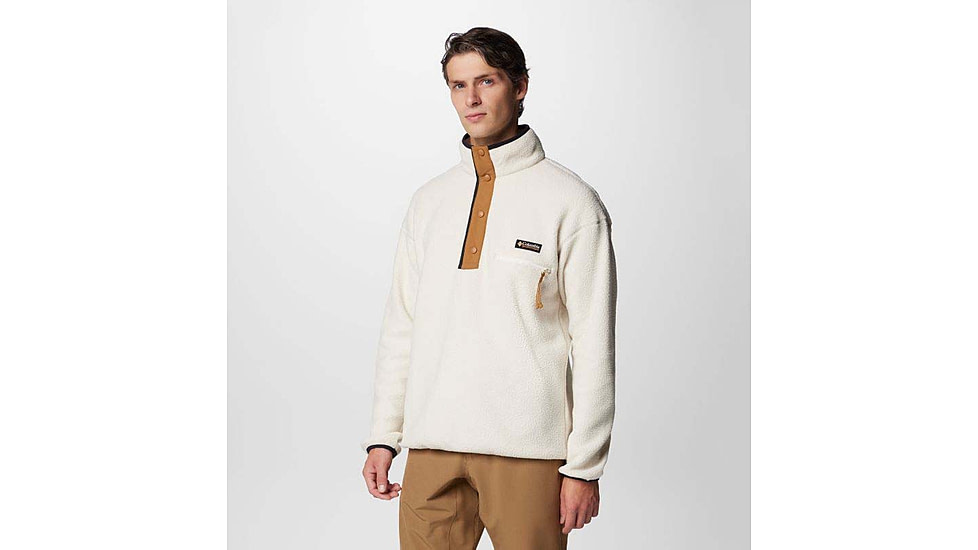 Columbia Helvetia II Half Snap Fleece Pullover - Mens, Chalk, Extra Small, 2090891-191-XS