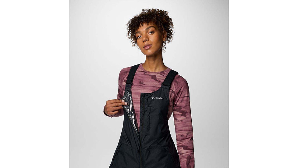 Columbia Iceventure II Bib - Womens, Black Dobby, Large/Short, 2085921-010-L-S
