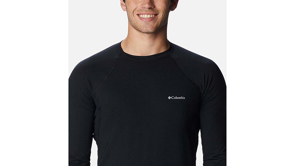 Columbia Midweight Stretch Long Sleeve Top - Mens, Black, Medium, 1638591-011-M