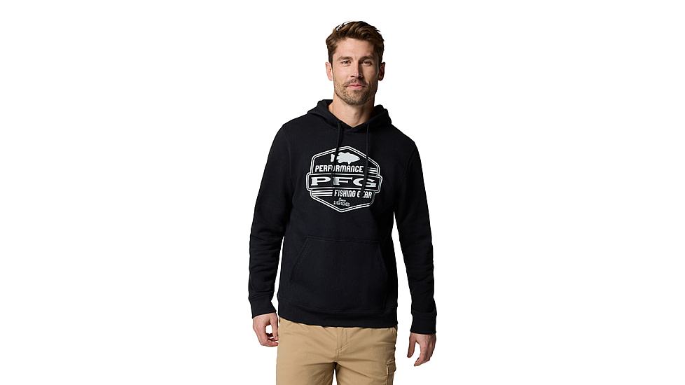 Columbia PFG High Side Hoodie - Mens, Black/High Side, XL, 2121031-010-XL