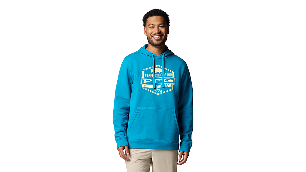 Columbia PFG High Side Hoodie - Mens, Blue Echo/High Side, M, 2121031-462-M