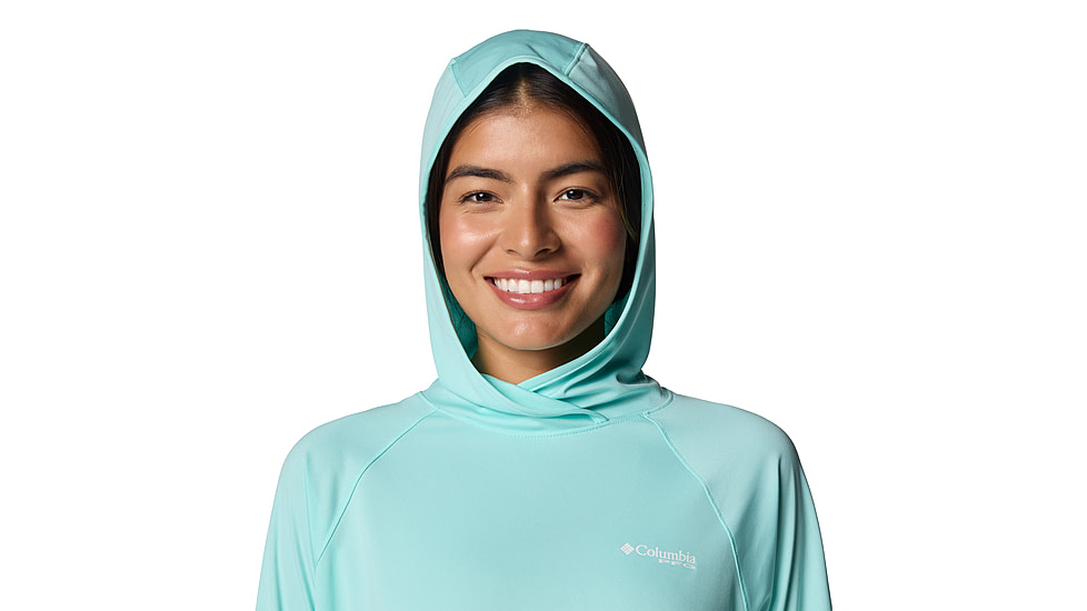 Columbia PFG Tidal Tee II Hoodie - Womens, Gulf Stream, M, 2113691-499-M