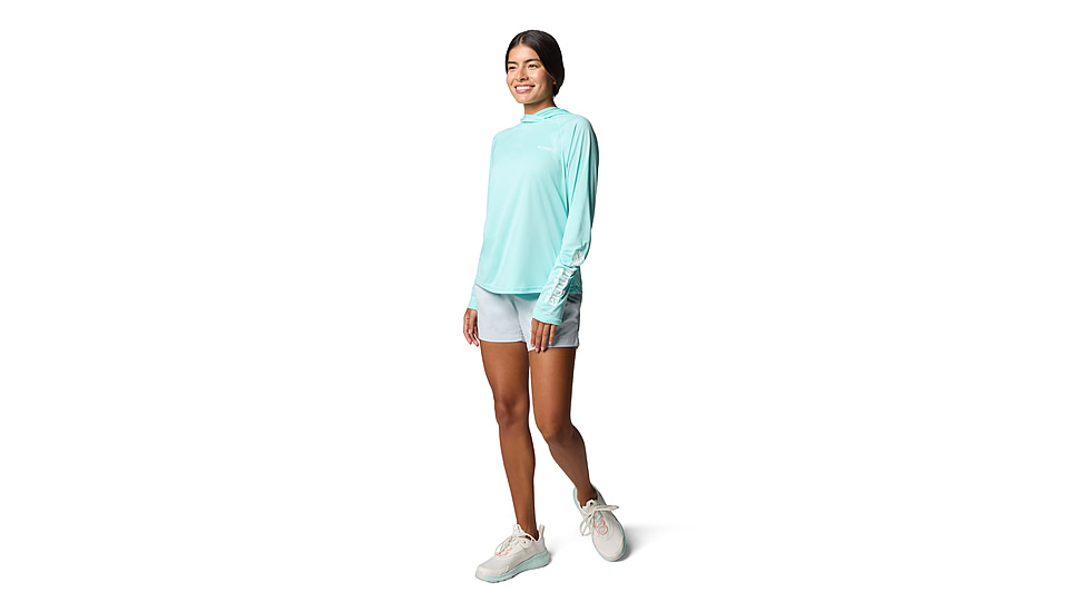 Columbia PFG Tidal Tee II Hoodie - Womens, Gulf Stream, M, 2113691-499-M
