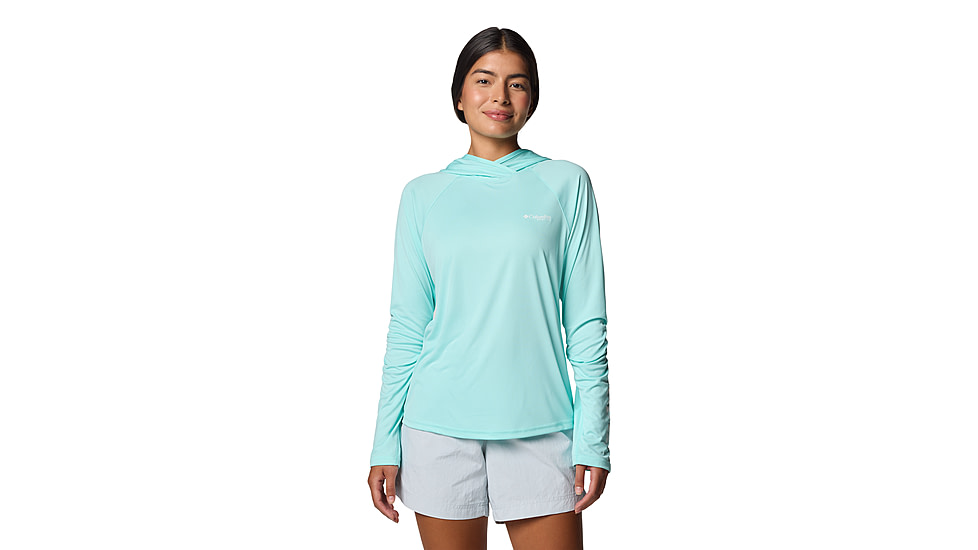 Columbia PFG Tidal Tee II Hoodie - Womens, Gulf Stream, M, 2113691-499-M