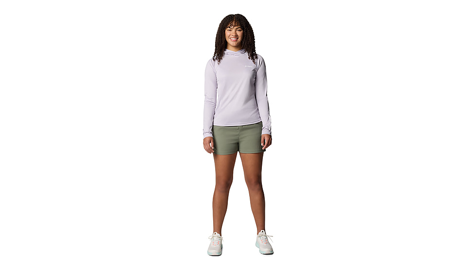 Columbia PFG Tidal Tee II Hoodie - Womens, Lavender Pearl, L, 2113691-551-L