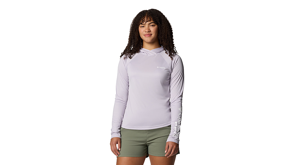 Columbia PFG Tidal Tee II Hoodie - Womens, Lavender Pearl, L, 2113691-551-L