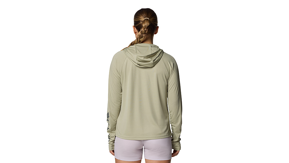Columbia PFG Tidal Tee II Hoodie - Womens, Smokey Sage, L, 2113691-381-L