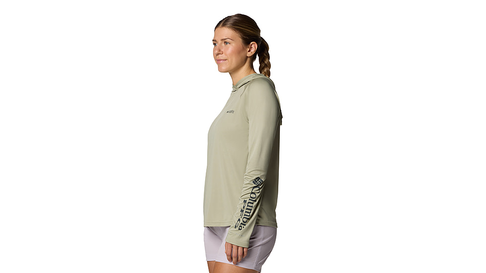 Columbia PFG Tidal Tee II Hoodie - Womens, Smokey Sage, L, 2113691-381-L