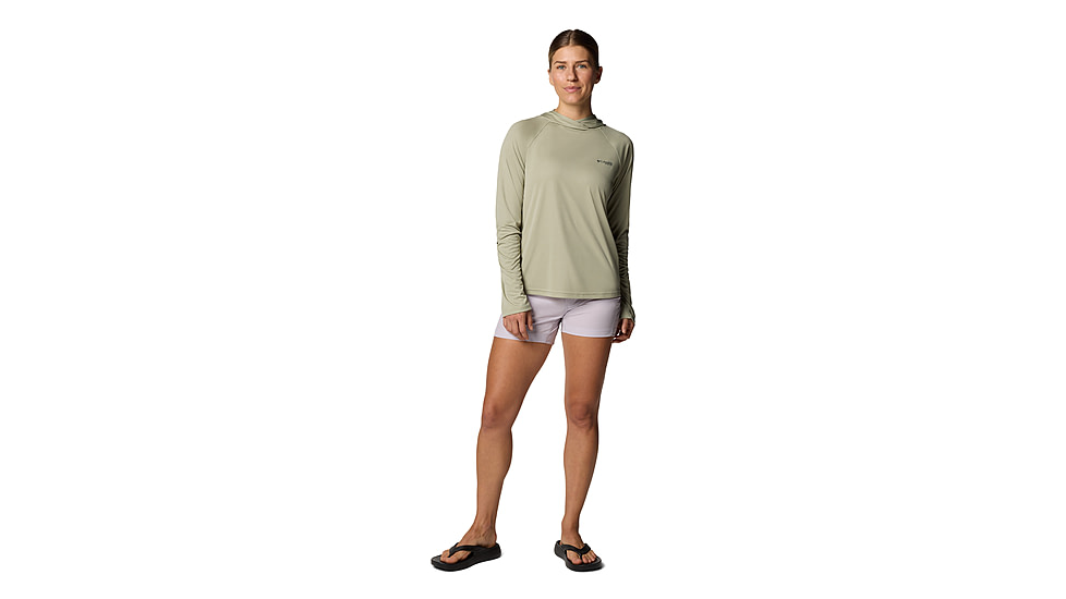 Columbia PFG Tidal Tee II Hoodie - Womens, Smokey Sage, L, 2113691-381-L