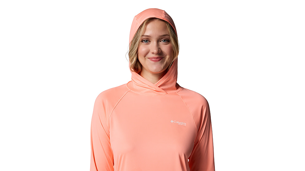 Columbia PFG Tidal Tee II Hoodie - Womens, Tiki Pink, L, 2113691-807-L