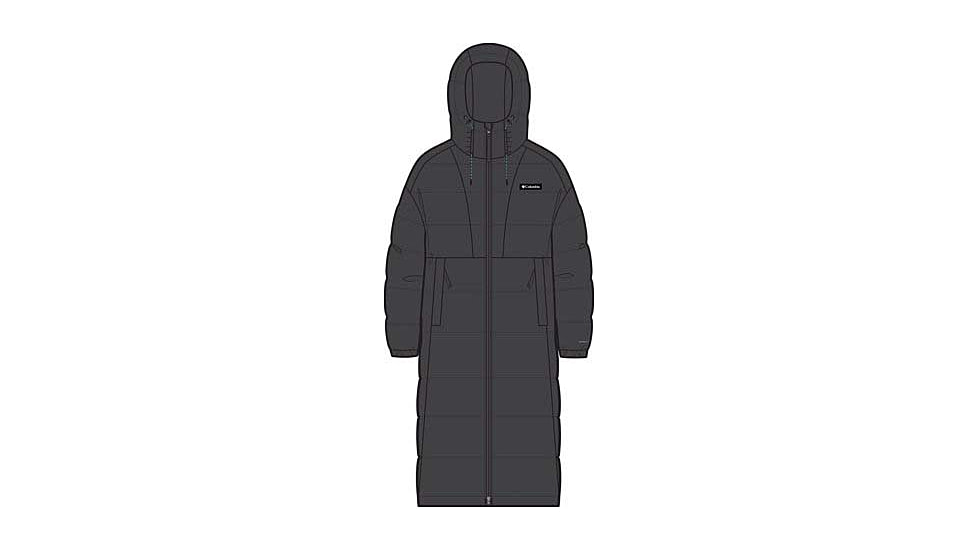 Columbia Pike Lake III Long Jacket - Womens, Black, Small, 2133541-010-S