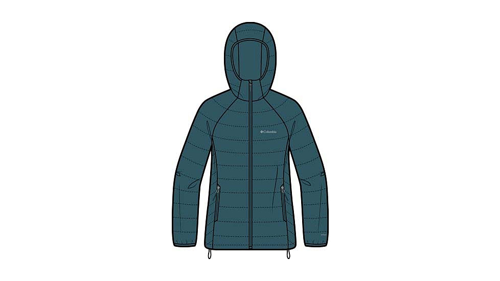 Columbia Powder Lite II Hooded Jacket - Womens, Everblue, Small, 2089391-429-S