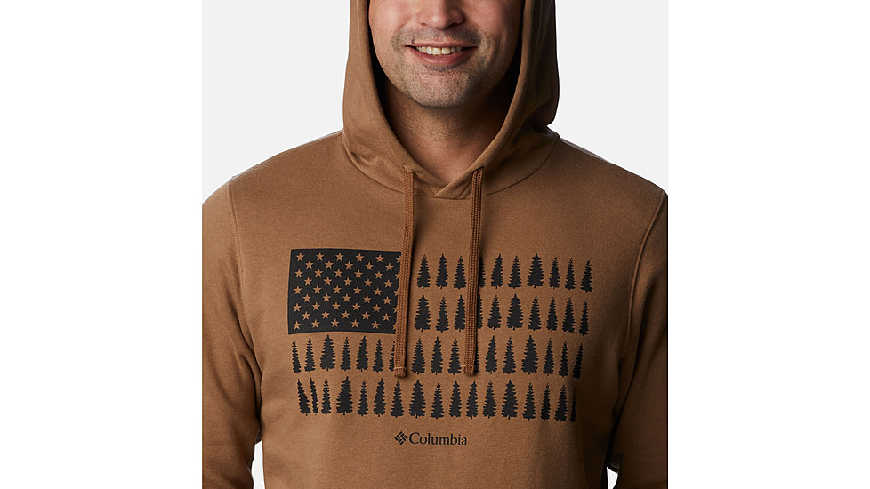 Columbia Trek Graphic Hoodie - Mens, Delta/Treeline Flag Graphic, Small, 2018491260-S