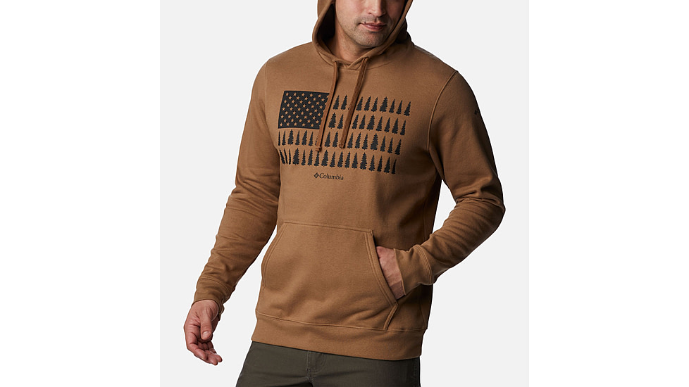 Columbia Trek Graphic Hoodie - Mens, Delta/Treeline Flag Graphic, Small, 2018491260-S