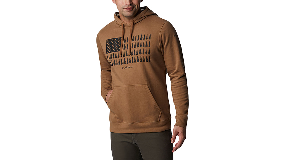 Columbia Trek Graphic Hoodie - Mens, Delta/Treeline Flag Graphic, Small, 2018491260-S