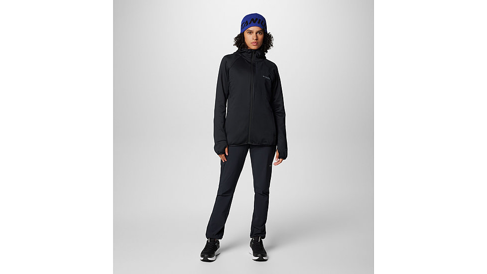 Columbia Triple Canyon Grid Fleece Hooded FZ Jacket - Womens, Black, Extra Small, 2085181010-XS