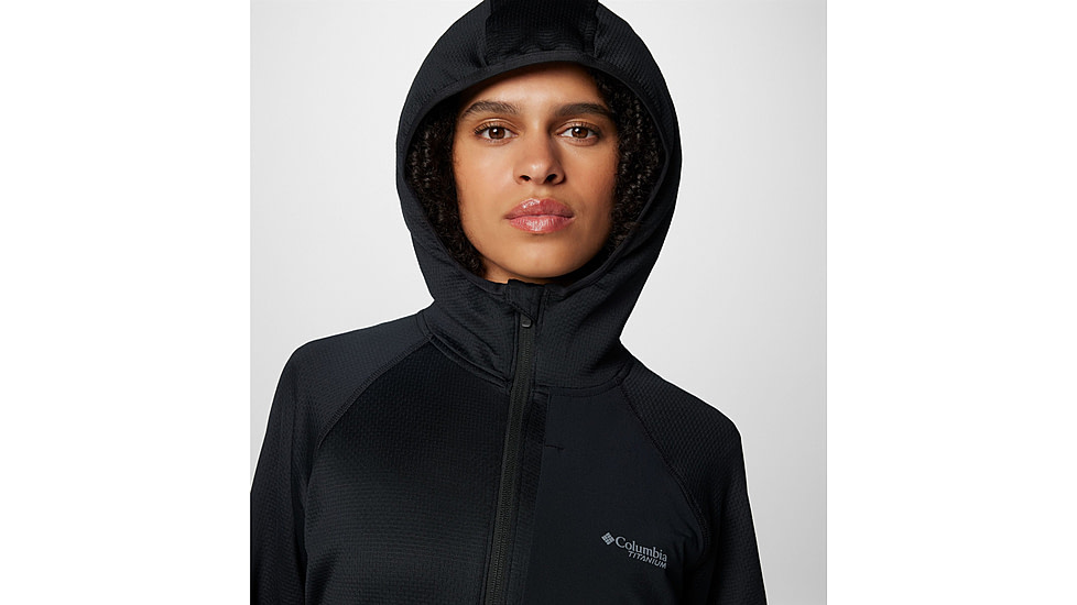 Columbia Triple Canyon Grid Fleece Hooded FZ Jacket - Womens, Black, Extra Small, 2085181010-XS