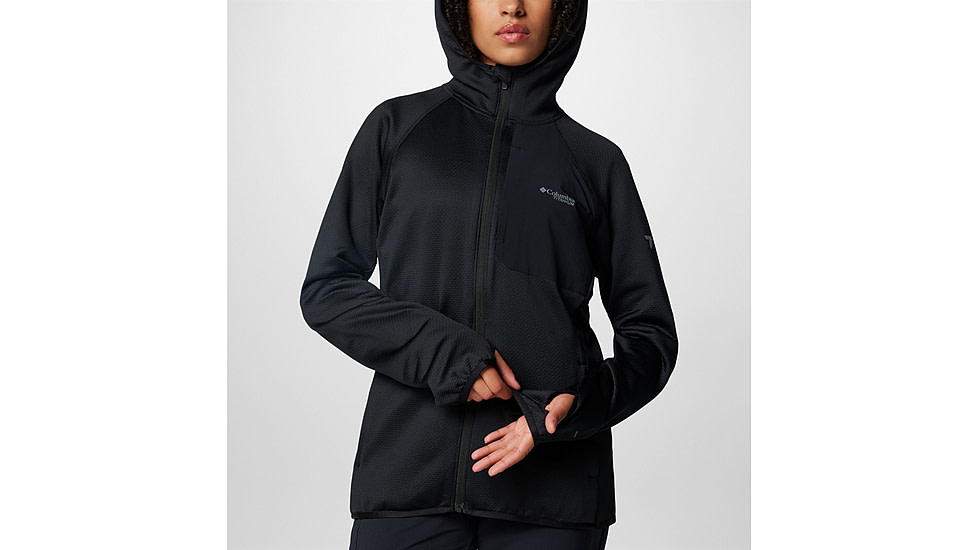 Columbia Triple Canyon Grid Fleece Hooded FZ Jacket - Womens, Black, Extra Small, 2085181010-XS