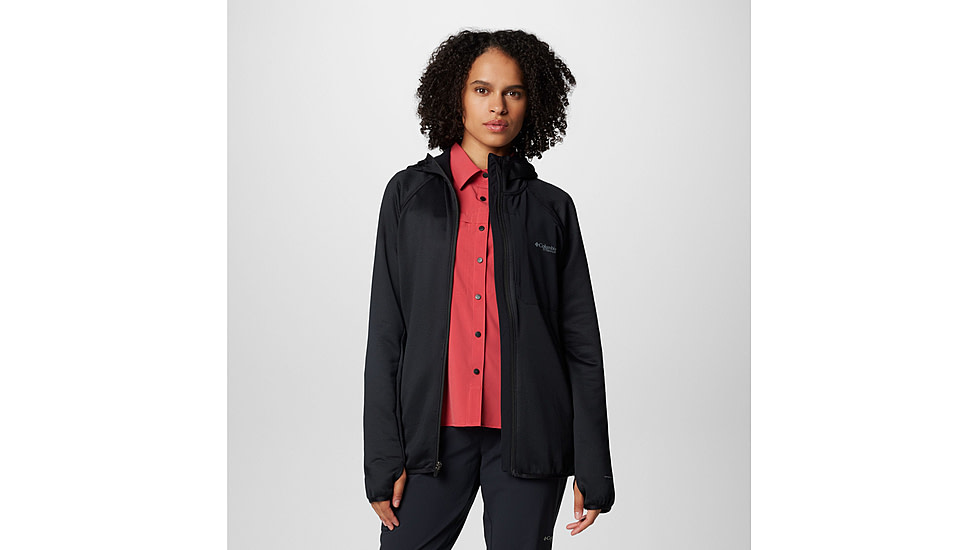 Columbia Triple Canyon Grid Fleece Hooded FZ Jacket - Womens, Black, Extra Small, 2085181010-XS