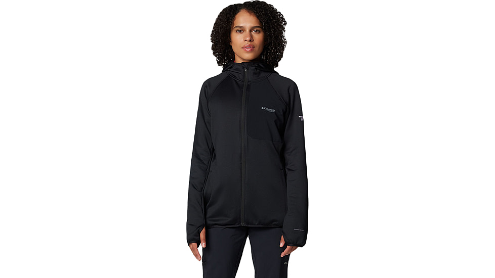 Columbia Triple Canyon Grid Fleece Hooded FZ Jacket - Womens, Black, Extra Small, 2085181010-XS