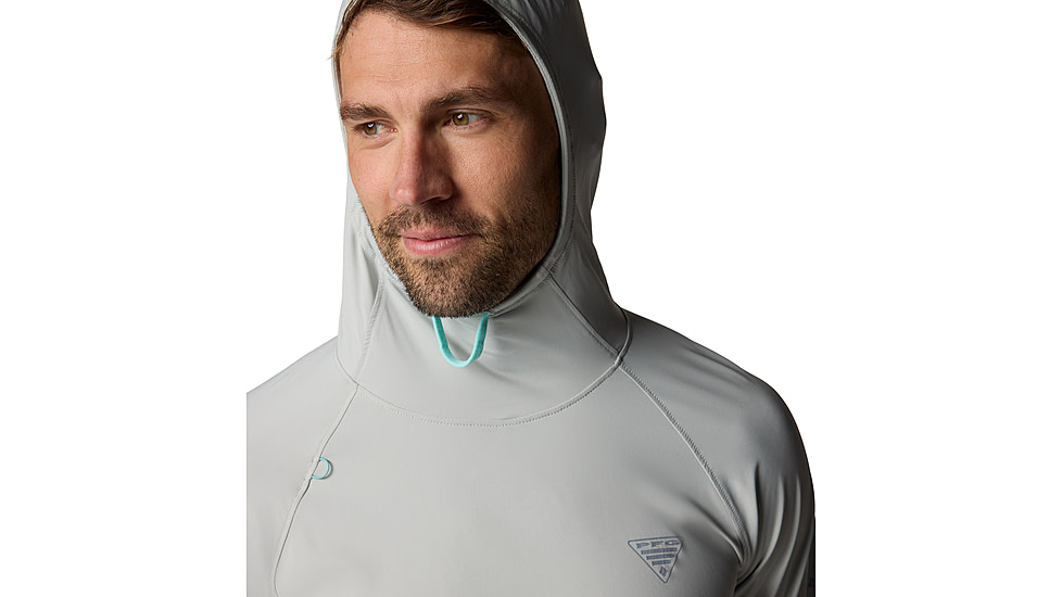 Columbia Wild Cast Sun Hoodie - Mens, Cool Grey, S, 2120831-019-S